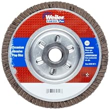 Weiler Vortec Pro Abrasive Flap Disc, Type 29, Threaded Hole, Aluminum Backing, Zirconia Alumina, 4-1/2" Dia., 80 Grit (Pack of 1)