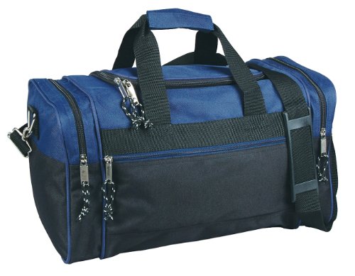 Medium duffle bag duffel bag in black and navy blue gym…