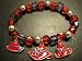 Red Hat Lady Society / Bracelet / 3 Pretty Red Hat Design with Beads
