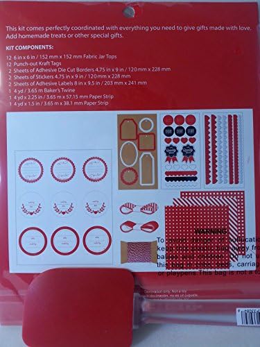 I Love You, Sugar - Bundle of 2 Items: Decorative Jar Crafting Kit and Matching Red Polka Dot Rubber Scraper