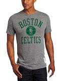 NBA Men's Boston Celtics Larry Bird Originals Practice Name & Number Tri-Blend Short Sleeve Jersey Tee (Dark Grey Heather, Large)