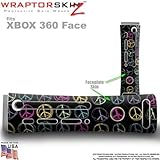 Kearas Peace Signs on Black Skin by WraptorSkinz TM fits Original XBOX 360 Factory Faceplates