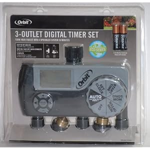 Orbit 3-outlet Digital Watering Sprinkling Timer Set by 