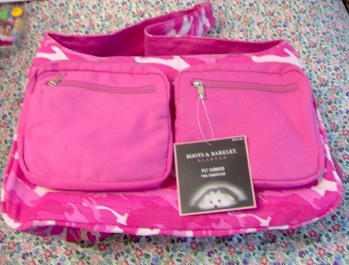 Boots and Barclay Glamour Pink Camo Pet Carrier