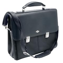 Wedo 0585301 Aktentasche Elegance inklusiv Laptop-Case schwarz mit Schultergurt, abschlie�bares Metallschloss