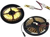HitLights LED Flexible Lighting Strip Warm White, 5 Meter or 16 Ft, 3528 Type, 300 SMD, 24 Watt