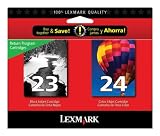 Lexmark (#23/#24) X3550, X4550, Z1420 Black/Color Ink Cartridges (Includes 1 Each of 18C1523 & 18C1524)