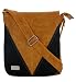 K London Artificial Leather Handmade Men Women Unisex Crossover Shoulder Messenger Bag Office Bag College Bag (Yellowish Tan,Black) (1304_Tan) RS.989.00