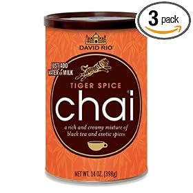 David Rio Tiger Spice Chai Tea, 14-Ounce Cans (Pack of 3)