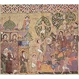 Syrian painter in 1220 (Kollekte book of the Gospels of the Syrian Jakobitenkirche, scene of Christ in Jerusalem Feed) B - 11x17