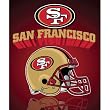 San Francisco 49ers Light Weight Fleece NFL Blanket (Grid Iron) (50"x60")