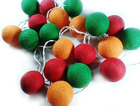 Lastwizard Led Fairy Mix Color 20 Cotton Ball String Lights