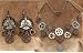 Elope Multi Gear Necklace And Earring, Brown, One Size
