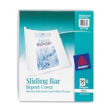 Avery Sliding Bar Report Covers, Clear, Pack of 50 (47710)
