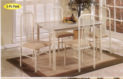 Ivory 5-pc Dinette Set, Table/Chair 