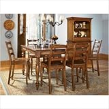 A-America VIN-VO-3-55-K Vintage Oak Wood Seat Barstool (Set of 2)