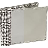 Stewart Stand Houndstooth Stainless Steel Bifold Wallet with Diagonal Slots
