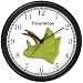 Triceratops Dinosaur Cartoon - JP Animal Wall Clock by WatchBuddy Timepieces (Black Frame)