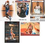 Lebron James 5 Card Gift Lot Containing One Each of His 2011 2012 Hoops Miami Heat and 2007 Topps, 2009 Topps, 2007 SP Authentic and 2010 2011 Panini Season Update Mint Condition Cleveland Cavaliers Cards. Nice Mix Picturing Him in His Red, White and Blue Cavs Jerseys and His Back Heat Jersey. Shipped in a 100 Card Cardboard Storage Box!