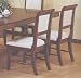 Kitchen & Housewares : Set of 2 Cherry Finish Wood Formal Dining Chairs Chair with cushion seats