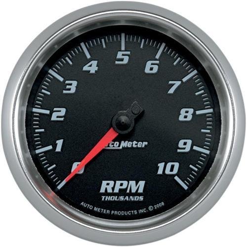 Motors Vintage Veethree Tachometer Gauge 80mm Black 4000 RPM 12V/24V