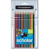 Prismacolor Scholar Colored Woodcase Pencils, 12 Assorted Colors/Set