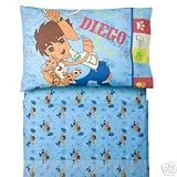Go Diego Go 2pcs Toddler Pillow Case and Fitted Sheet Set