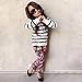 Hatop 1Set Baby Girls Outfit Clothes Stripe Long Sleeve Tops+Floral Long Pants