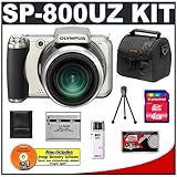 Olympus SP-800 UZ 30x Ultra Zoom Digital Camera + 4GB Card + Case + LI-50B  ....