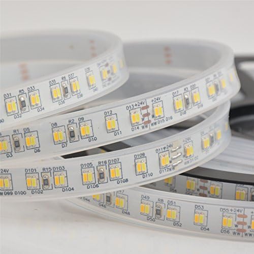isharestrip 16.4ft DC12V SMD 3014 LED Strip 204 leds/m 5m/lot Ribbon Tape LED Strip 3014 Warm White /Cool White Ajustable Rope Lights IP67