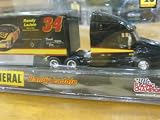 Signed Nascar Randy LaJoie #34 Dollar General Racing Team Hauler / Transporter with Die Cast Stock Car & Collectors Card. Buffalo Bills Jim Kelly Signature Series