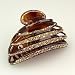 Hypnotique Golden Amber - Cubitas Avignon Collection (Made in France, Hand-set Swarovski Crystals, Claw Clip)