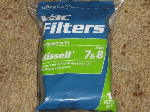 bissell style 7 & 8 bagless vacuum vac upper tank pre motor filter set