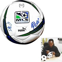Freddy Adu and Pele Autographed Official Puma MLS Soccer Ball