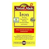 Nature Made Iron 300 Tabs 65mg Equivalent to 325mg Ferrous Sulfate