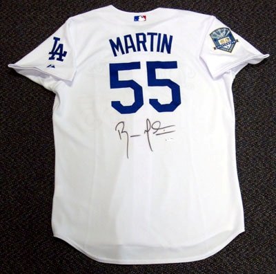 Russell Martin Autographed/Hand Signed LA Dodgers Jersey UDA #BAK21434