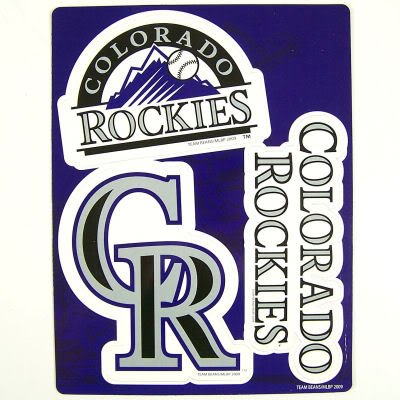COLORADO ROCKIES TEAM LOGO CAR FRIDGE MAGNET SET (3)