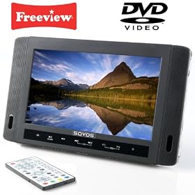 SOVOS 10" PORTABLE DIGITAL/ANALOGUE FREEVIEW TV DVD CD MP3 PLAYER IR with USB
