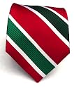 100% Silk Woven Christmas Striped Tie