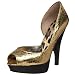 bebe Women's Brice Platform Open Toe Pump,Gold,7.5 M US Image of bebe Women's Brice Platform Open Toe Pump,Gold,7.5 M US