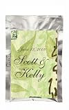 Baby Keepsake: Asian Leaf Motif Personalized French Vanilla Hot Cappuccino Mix - Unas (Set of 24)