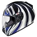 Advanced Blue Deviant Full Face Motorcycle Helmet - Size : Large
