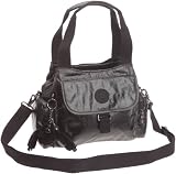 Kipling FAIRFAX K10970, Damen Schultertaschen, Schwarz (Lacquer Black 952), 28x21x15 cm (B x H x T)
