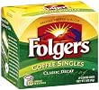 Folgers Classic Roast Decaffeinated Coffee Singles, 19-Count Singe Servings (Pack of 6)