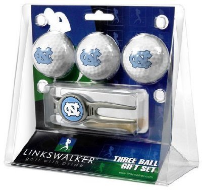 North Carolina Tar Heels - Unc 3 Golf Ball Gift Pack W/ Kool Tool Ncaa College Athletics