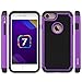 iPhone 8 Case, OEAGO iPhone 7 Silicone Case [Drop Protection] [Shock Proof] Hybrid Dual Layer Rubber Plastic Impact Defender Rugged Slim Hard Case Cover Shell for Apple iPhone 8 / iPhone 7 - Purple