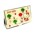 Mother of Pearl Hello Kitty Red Apple Design Yellow Metal Business Credit Name Id Card Holder Case Stainless Steel Engraved Slim Purse Pocket Cash Money Wallet'