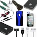 ASleek 12pc Accessory Bundle Case Car Charger for Apple iPhone 4 4G 4S