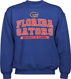 Florida Gators Royal Wordmark Logo Crew Neck Fleece Sweatshirt