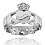 Stainless Steel Claddagh Ring with Celtic Knot Eternity Design (6.0mm) - Sizes 5-13